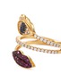 Detail View - Click To Enlarge - DELFINA DELETTREZ - 'Marry Me Eyes and Lips' diamond ruby sapphire 18k yellow gold ring