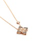 Figure View - Click To Enlarge - ROBERTO COIN - 'Princess Flower' diamond 18k rose gold pendant necklace