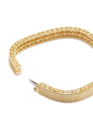 Detail View - Click To Enlarge - ROBERTO COIN - 'Princess' diamond 18k yellow gold bangle
