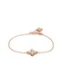 Main View - Click To Enlarge - ROBERTO COIN - 'Princess Flower' diamond pearl 18k rose gold charm bracelet