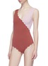Figure View - Click To Enlarge - MARYSIA - 'Canyon Point' colourblock scalloped one-piece swimsuit