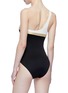 Back View - Click To Enlarge - SOLID & STRIPED - 'The Chloe' colourblock one-shoulder one-piece swimsuit