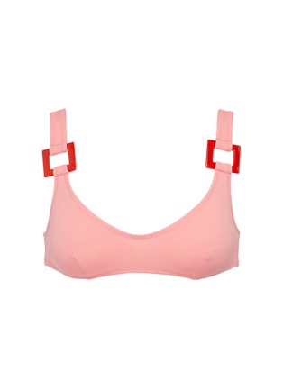 Main View - Click To Enlarge - SOLID & STRIPED - 'The Romy' square buckle strap bikini top