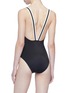 Back View - Click To Enlarge - SOLID & STRIPED - 'The Lucy' buckled shoulder strap one-piece swimsuit