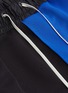  - DANIEL PATRICK - '50/50' logo stripe outseam colourblock gym shorts