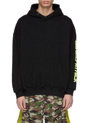 Main View - Click To Enlarge - DANIEL PATRICK - Logo embroidered sleeve hoodie