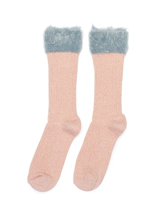 Main View - Click To Enlarge - HYSTERIA - 'Judit' brushed knit cuff mid high socks