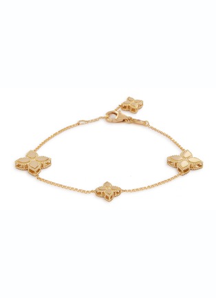 Main View - Click To Enlarge - ROBERTO COIN - 'Princess Flower' 18k yellow gold station charm bracelet