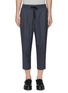 Main View - Click To Enlarge - DEVOA - Cropped virgin wool-silk houndstooth jogging pants