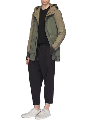 Figure View - Click To Enlarge - DEVOA - Hooded colourblock jacket
