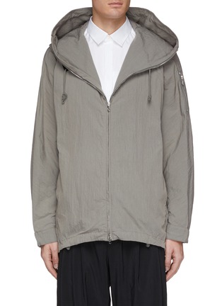Main View - Click To Enlarge - ATTACHMENT - Hooded crinkled jacket