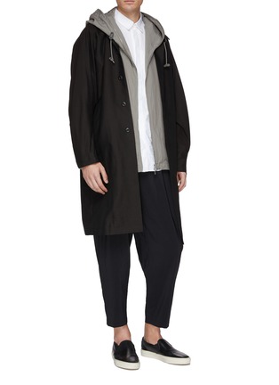 Figure View - Click To Enlarge - ATTACHMENT - Hooded crinkled jacket