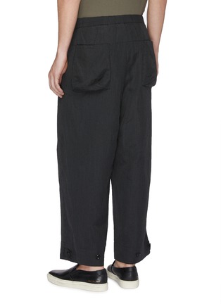 Back View - Click To Enlarge - ATTACHMENT - Pleated stripe drop crotch jogging pants