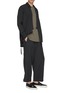 Figure View - Click To Enlarge - ATTACHMENT - Pleated stripe drop crotch jogging pants