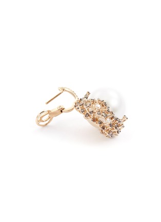 Detail View - Click To Enlarge - ROBERTO COIN - 'Pearl Amore' diamond 18k gold drop earrings