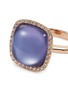 Detail View - Click To Enlarge - ROBERTO COIN - 'Cocktail' diamond lapis 18k rose gold ring
