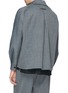 Back View - Click To Enlarge - ETHOSENS - Chest pocket boxy wool shirt jacket