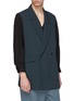 Detail View - Click To Enlarge - ETHOSENS - Detachable sleeve wool soft blazer