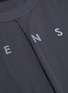  - ETHOSENS - Drape front logo print T-shirt
