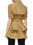 Back View - Click To Enlarge - AKIRA NAKA - Belted ruched split sleeve cotton-silk trench jacket