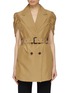 Main View - Click To Enlarge - AKIRA NAKA - Belted ruched split sleeve cotton-silk trench jacket