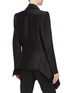 Back View - Click To Enlarge - POIRET - Ruched drape front virgin wool-silk duchesse jacket