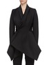 Main View - Click To Enlarge - POIRET - Ruched drape front virgin wool-silk duchesse jacket