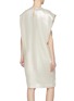 Back View - Click To Enlarge - POIRET - Silk blend lamé shift dress