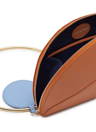 Detail View - Click To Enlarge - ROKSANDA - 'Eartha' ring handle small leather clutch