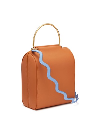 Detail View - Click To Enlarge - ROKSANDA - 'Besa' ring handle wavy strap leather shoulder bag
