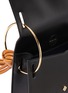 Detail View - Click To Enlarge - ROKSANDA - 'Dia' metal ring knotted strap leather shoulder bag