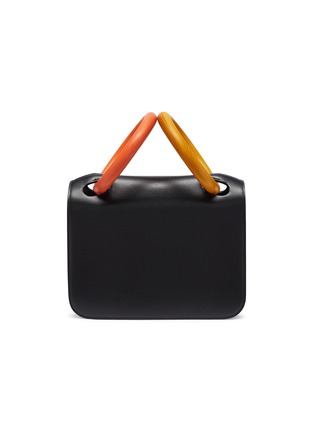 Main View - Click To Enlarge - ROKSANDA - 'Neneh' colourblock wood ring handle leather bag