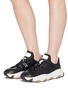 Figure View - Click To Enlarge - ASH - 'Extreme' chunky outsole leather panel mesh sneakers