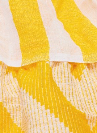 Detail View - Click To Enlarge - LEM LEM - 'Biruhi' ruffle overlay geometric print tiered sleeveless dress