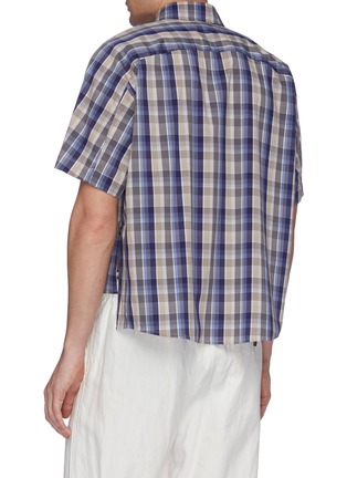 Back View - Click To Enlarge - GOETZE - 'Lucky' check plaid boxy short sleeve shirt