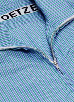  - GOETZE - 'Ronny' chest pocket stripe zip short sleeve shirt