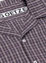  - GOETZE - 'Larry' colourblock layered sleeve check plaid shirt