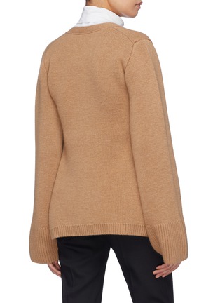 Back View - Click To Enlarge - KHAITE - 'Lucy' bell sleeve cashmere cardigan
