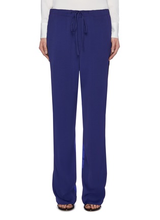 Main View - Click To Enlarge - HAIDER ACKERMANN - Silk satin back drawstring crepe pants