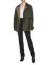 Figure View - Click To Enlarge - HAIDER ACKERMANN - Detachable throat latch belted coated twill trench jacket