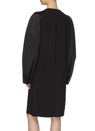 Back View - Click To Enlarge - HAIDER ACKERMANN - Satin puff sleeve crepe dress