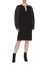 Figure View - Click To Enlarge - HAIDER ACKERMANN - Satin puff sleeve crepe dress