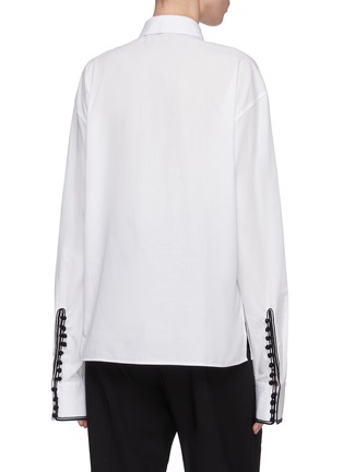 Back View - Click To Enlarge - HAIDER ACKERMANN - Contrast Soutache cuff patch pocket shirt