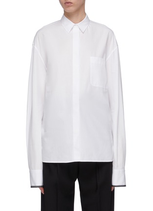 Main View - Click To Enlarge - HAIDER ACKERMANN - Contrast Soutache cuff patch pocket shirt