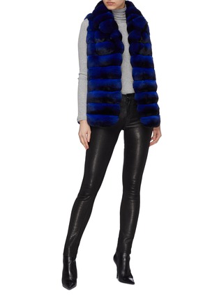 Figure View - Click To Enlarge - LECOTHIA - Chinchilla fur short gilet