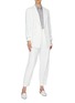 Figure View - Click To Enlarge - BARENA - 'Vittoria' staggered waist twill suiting pants