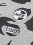  - MC Q - Slogan stripe sleeve appliqué swallow print T-shirt