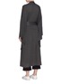 Back View - Click To Enlarge - NORMA KAMALI - Belted drape sleeve robe coat