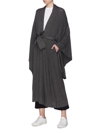Figure View - Click To Enlarge - NORMA KAMALI - Belted drape sleeve robe coat
