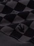 - MC Q - Swallow checkerboard velvet flock print sweatshirt